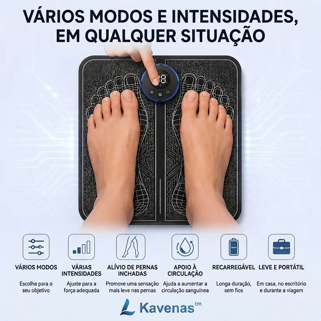 Kavenas™ EMS – Estimulador para Pernas Cansadas e Pesadas