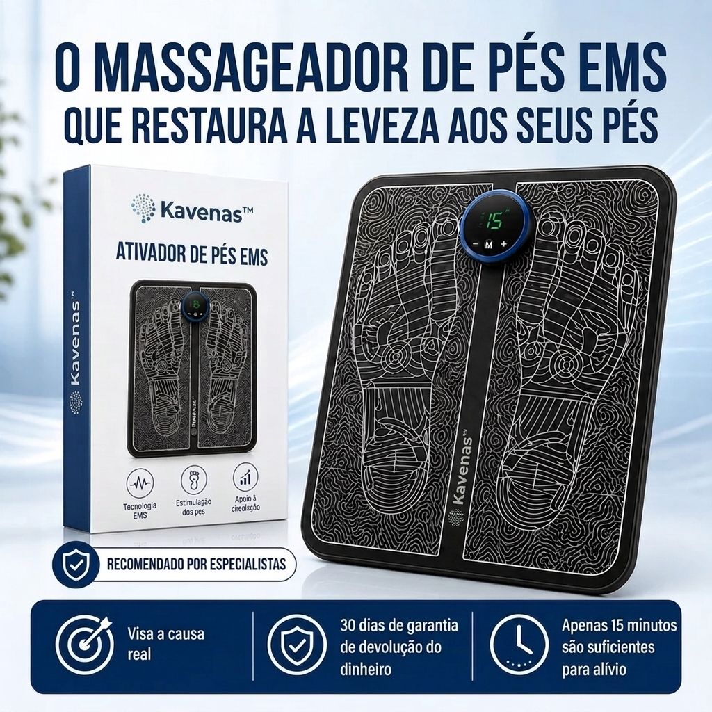 Kavenas™ EMS – Estimulador para Pernas Cansadas e Pesadas
